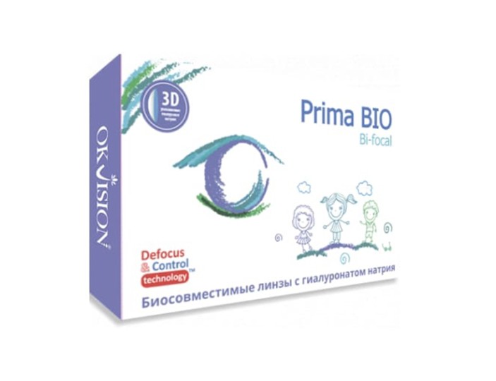 OKVision Детские контактные линзы OKVision PRIMA BIO Bi-focal design (6 шт)
