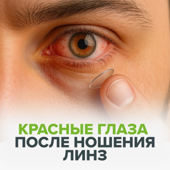 Красные глаза после ношения линз