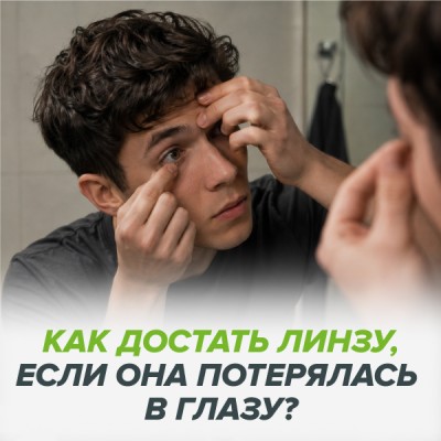 Как достать линзу, если она потерялась в глазу?