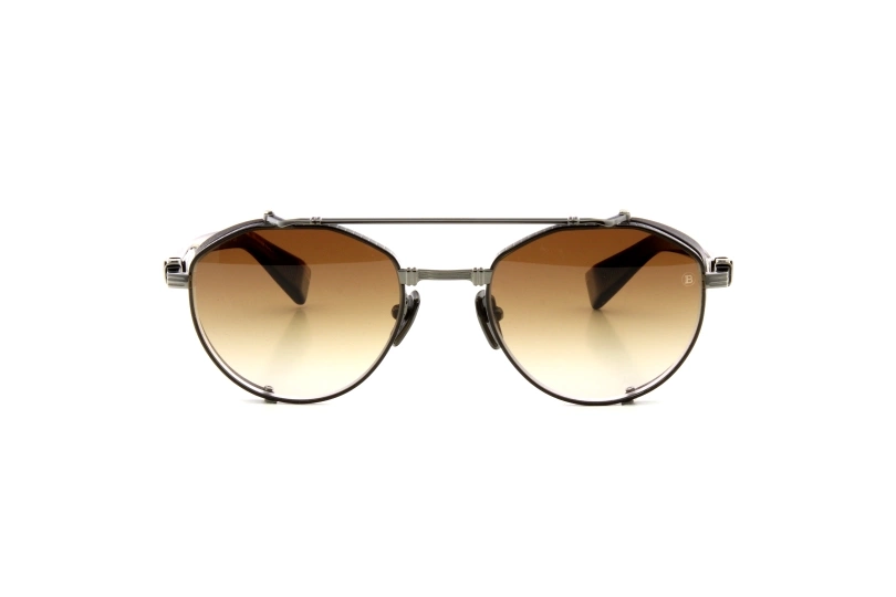 Солнцезащитные очки BALMAIN BRIGADE-IV BLACK RHODIUM-DARK BROWN