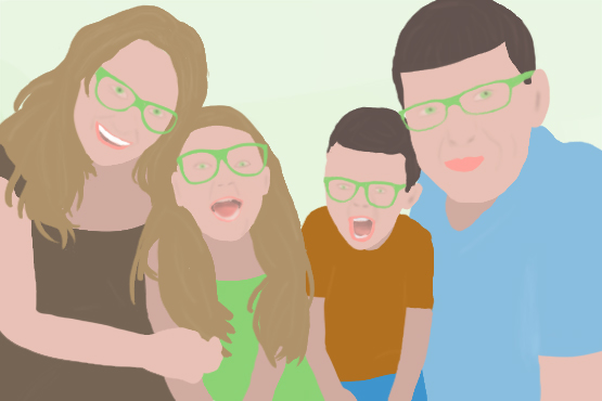 Семья в очках