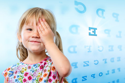 Ребенок на проверке зрения