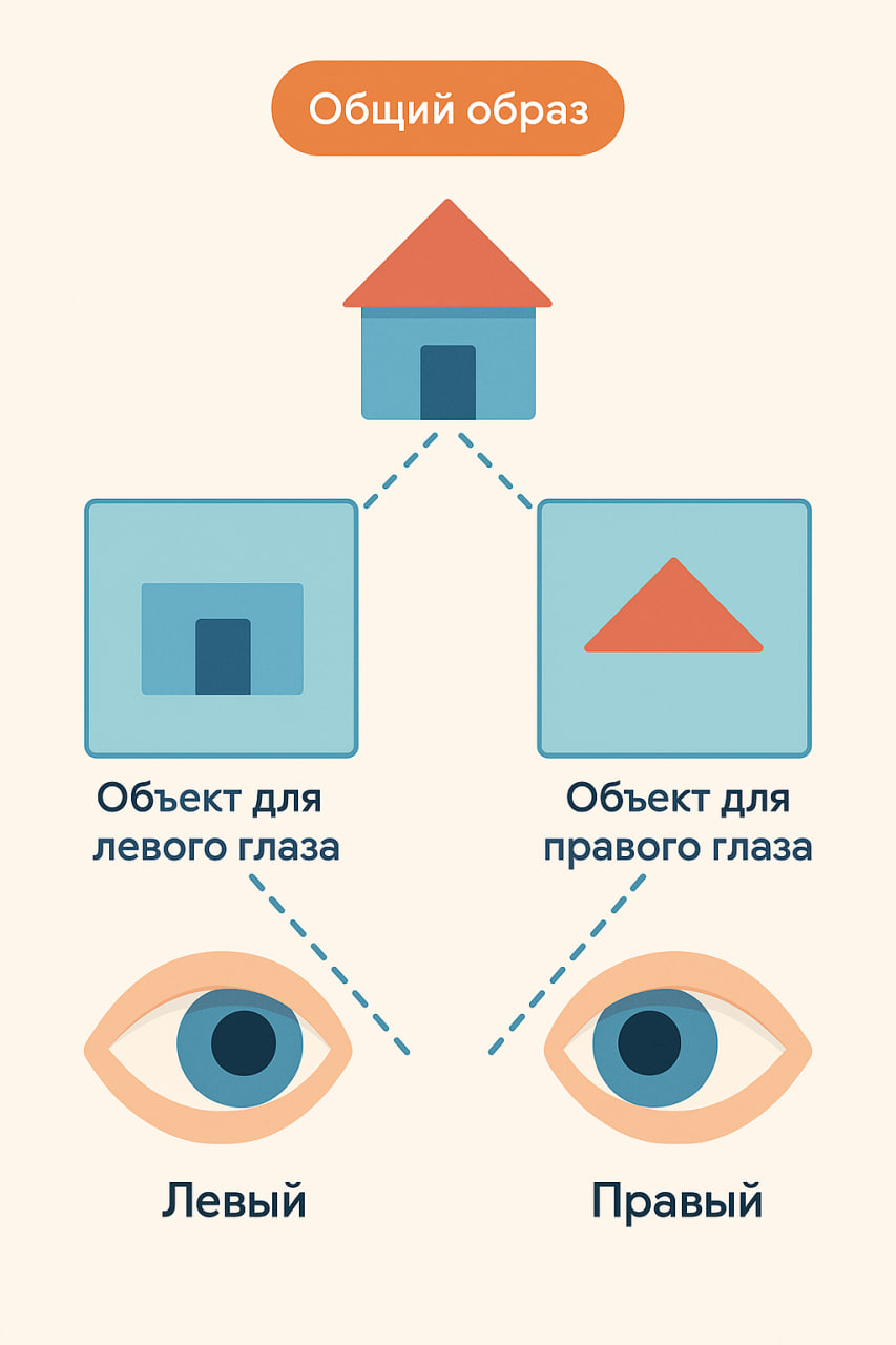 Схема принципа работы Синоптофора