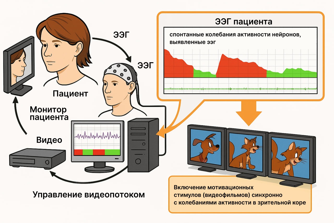Схема принципа работы Амблиотрона