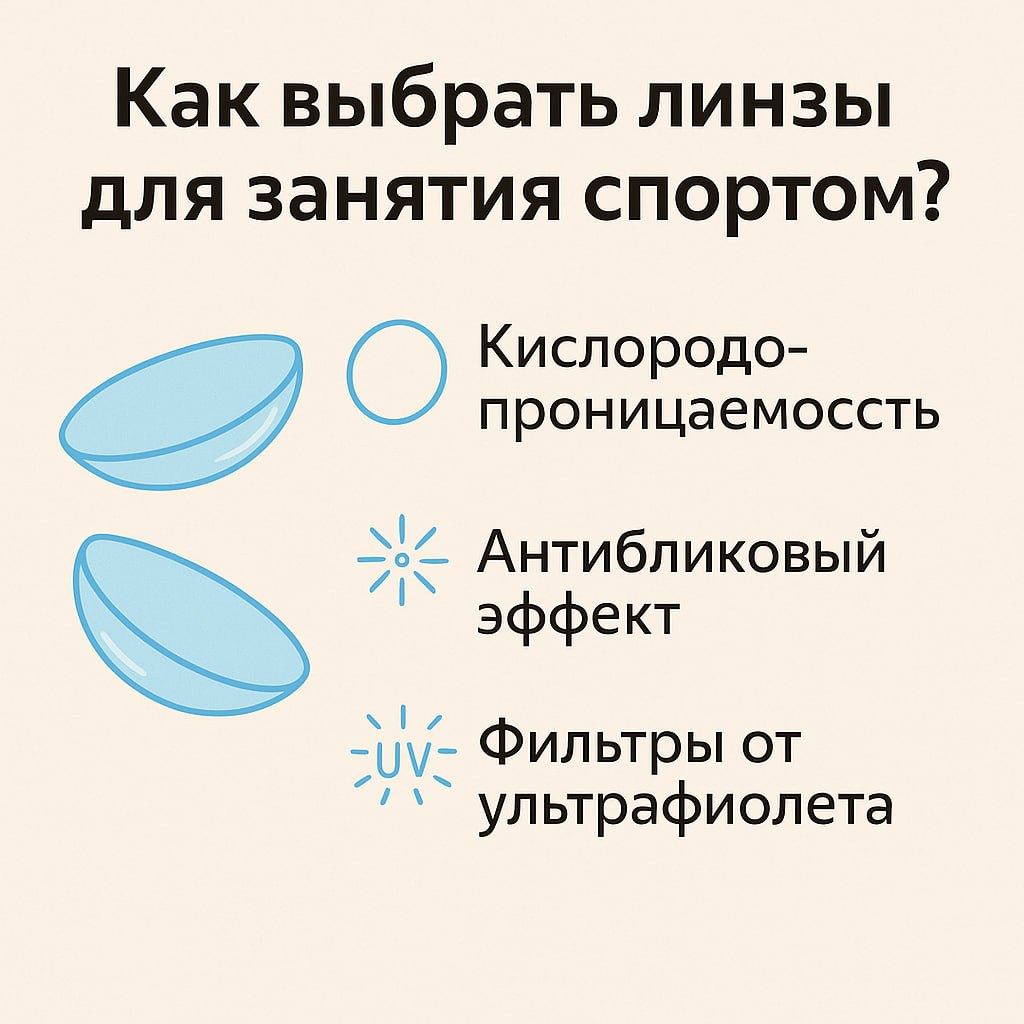 
Как выбрать линзы для занятия спортом?